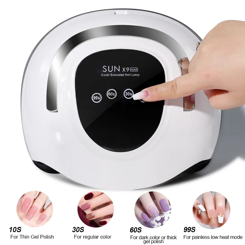 Professional 57LED Nail Lamp 4 Timer Modes LCD Display Fast curing Gel Nail Dryer Manicure Salon Tools for Acrylic Gel Art
