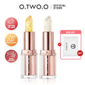 O.TWO.O 2 pcs Color Changing Lipstick Lip Blam Transferproof Long Lasting Non-sticky Moisturizing Glossy Shine Lip Gloss Makeup