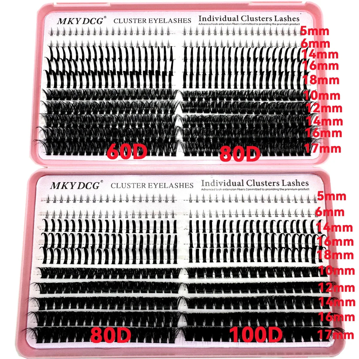60D-100D Cluster Eyelash Extensions with Lash Spikes Lash Clusters Wispy Eyelashes Clusters Fluffier Individual Lashes Clusters