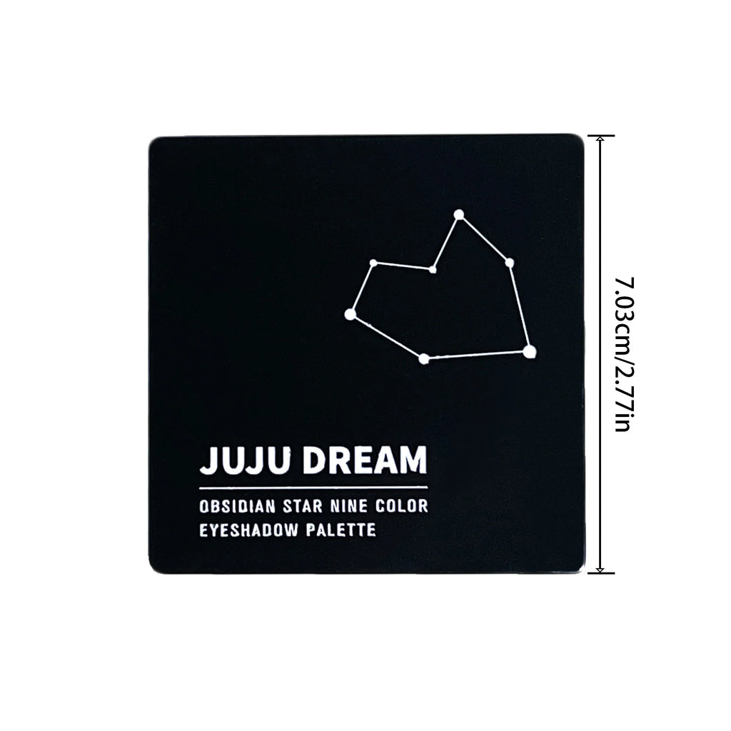 9-shade eyeshadow palette: Black Swan, Smoky, Dark Black, Grey Silver Glitter, Matte Finish, Long-lasting, and easy to color