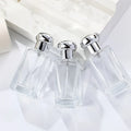 1/2/3 pieces of 30ml round glass refillable perfume spray bottles with silver lids - low oil content, featuring asimple