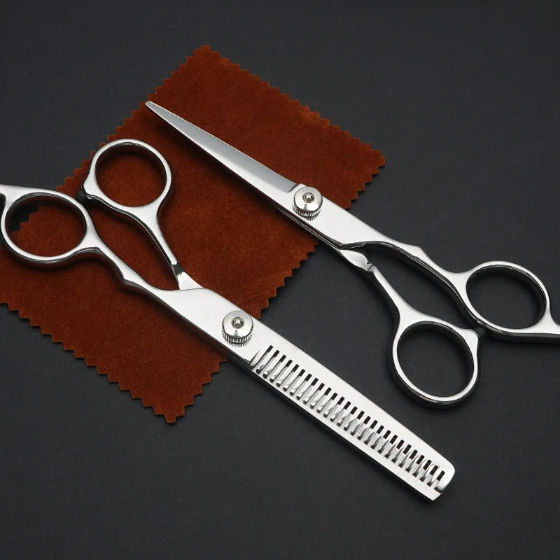 Professional Barber Scissors Accessories Shop 6 Inch Hairdressing Hair Haircut Cutting Thinning Tools Salon Hairdresser's Set