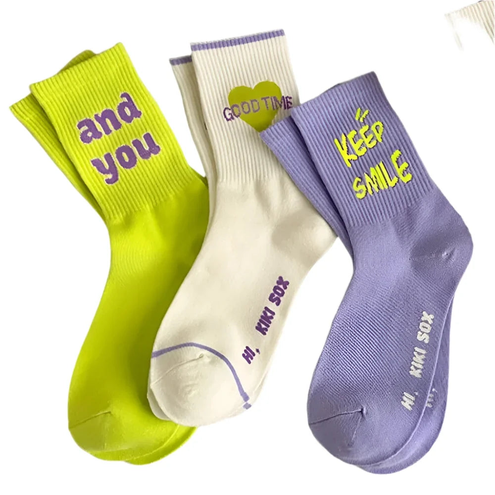 Breathable  Stylish Crew Socks