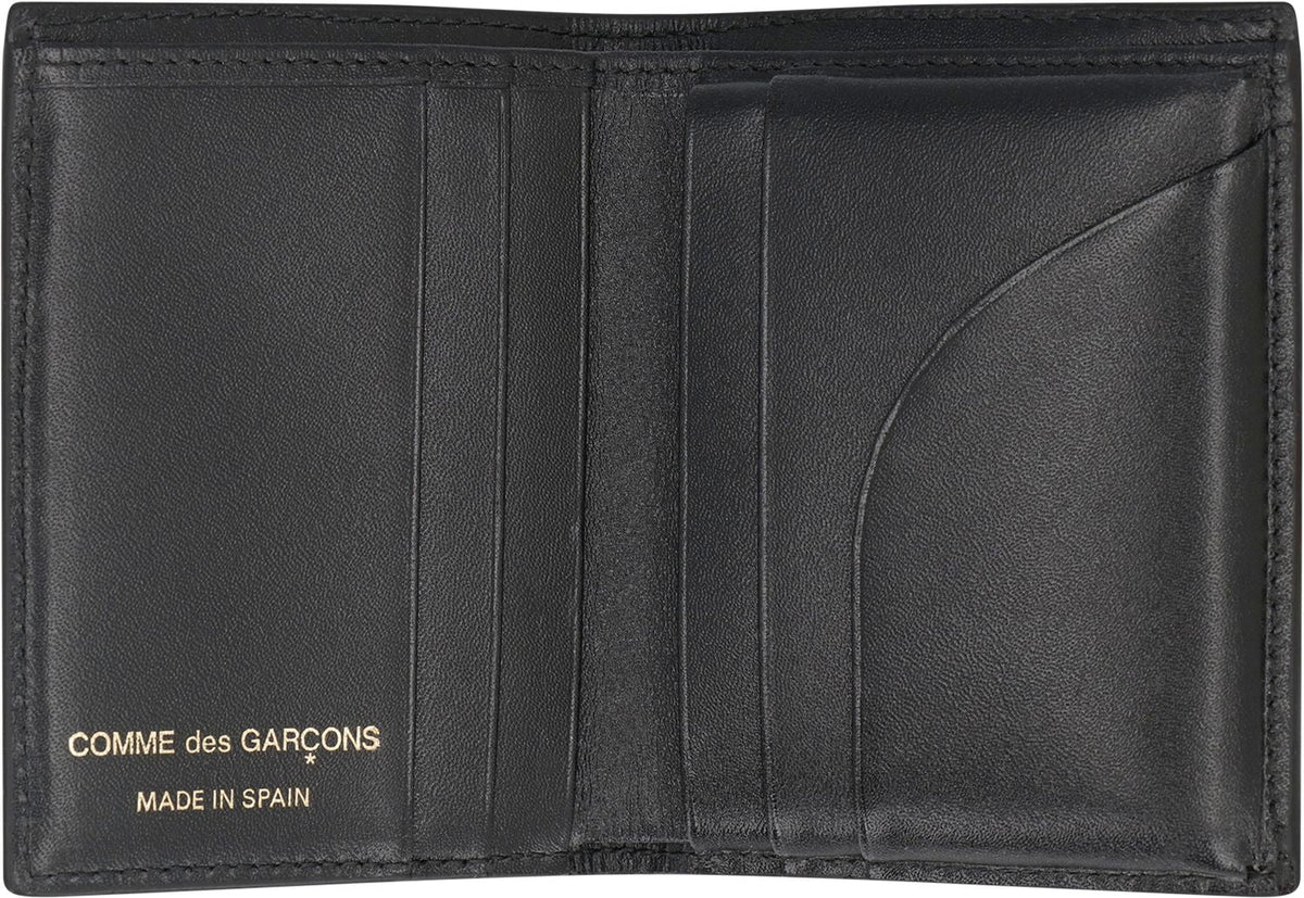 COMME DES GARÇONS WALLET Mini Leather Wallet with Polka-Dot Motif