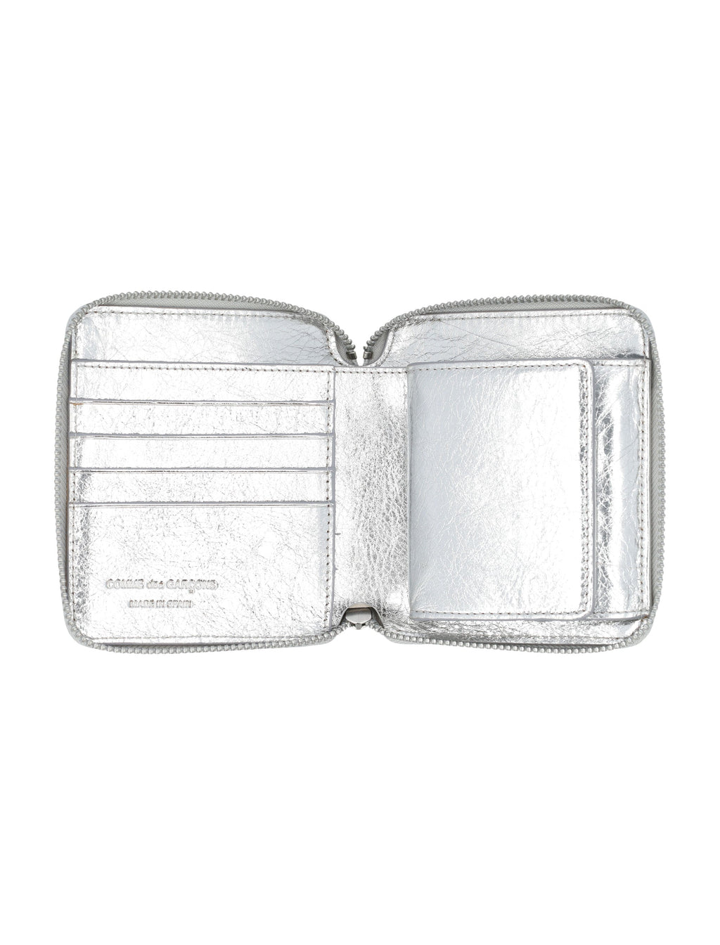 COMME DES GARÇONS WALLET Mini Metallic Zip Around Wallet - Small Leather Goods