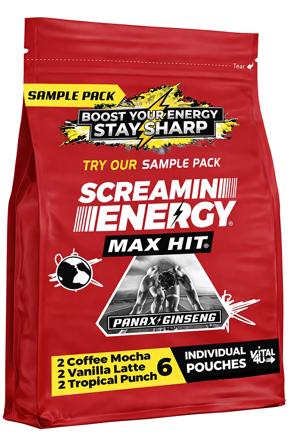 Screamin Energy Sample Pack - 6 Pouches
