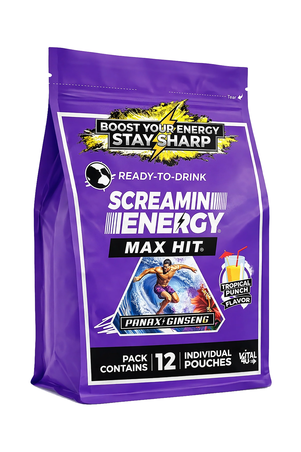 Screamin Energy Tropical Punch Sugar Free