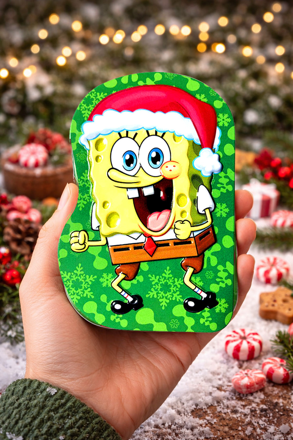 Boston America - SpongeBob SquarePants Sour Strawberry Candy (1.2oz) Box of 12 Tins