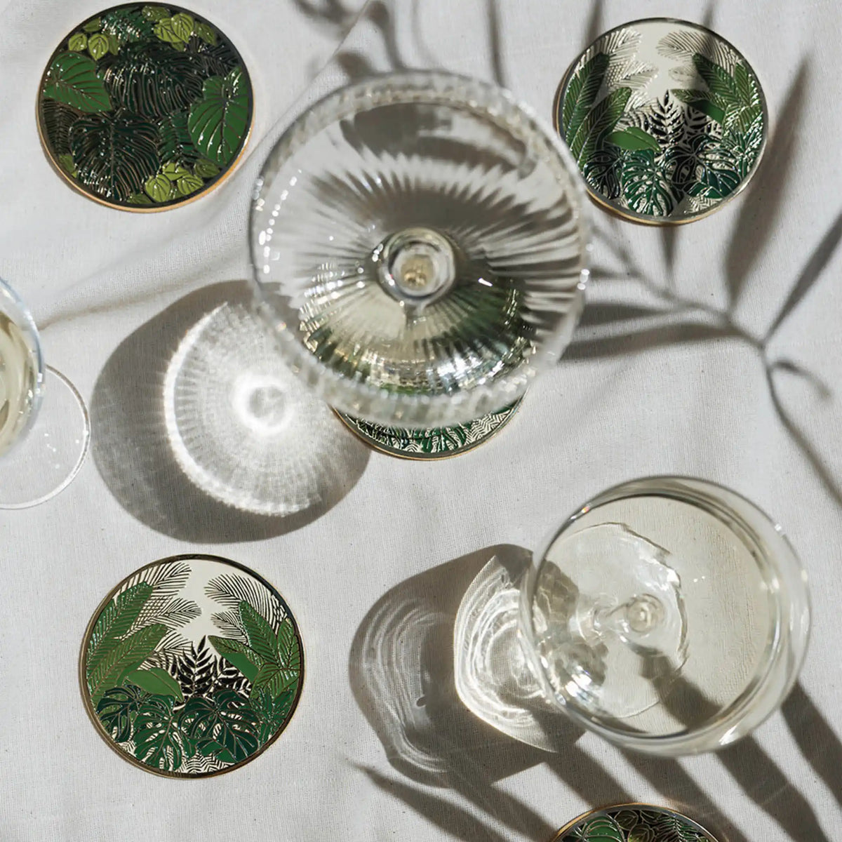 Lush Verte Gold Drink Coasters