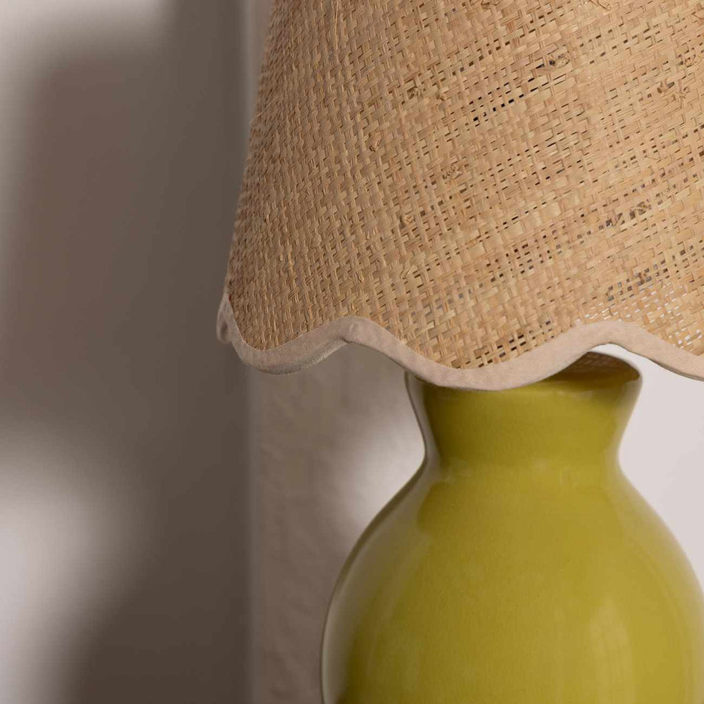 Salgareda Olive Rattan Table Lamp