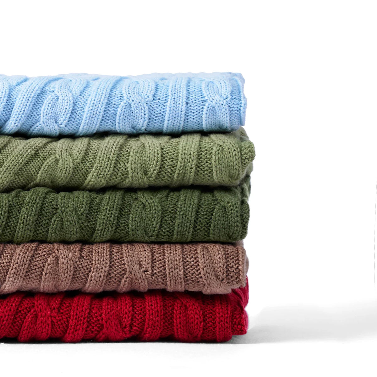 Cable Knit Skirts in Forest Green