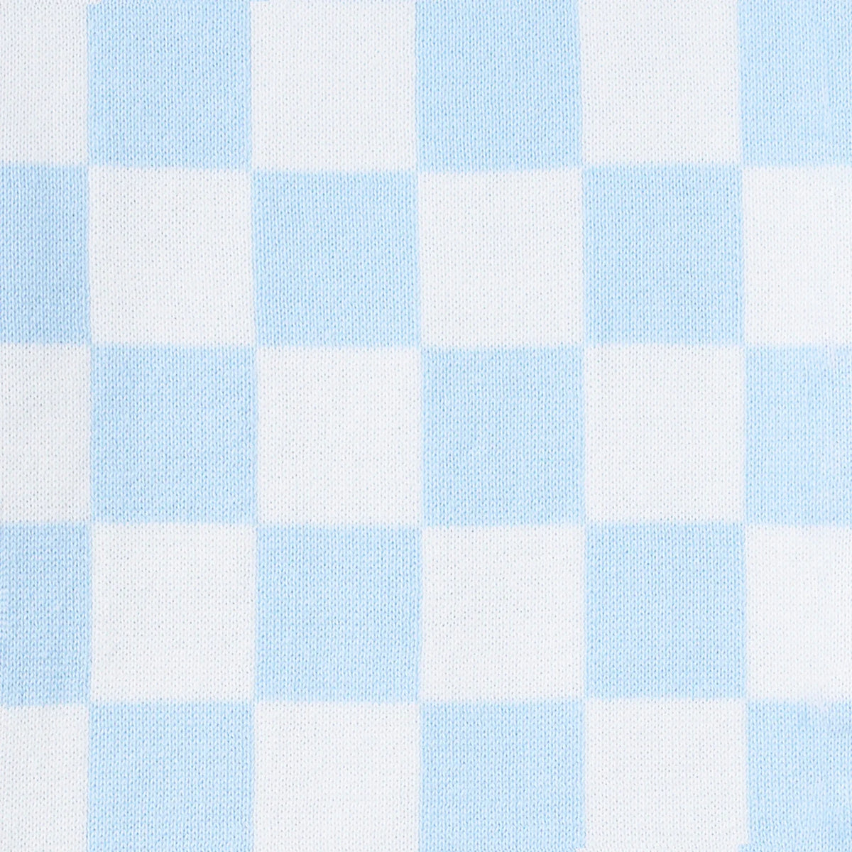 Blue Checker Knit Jogger Pants