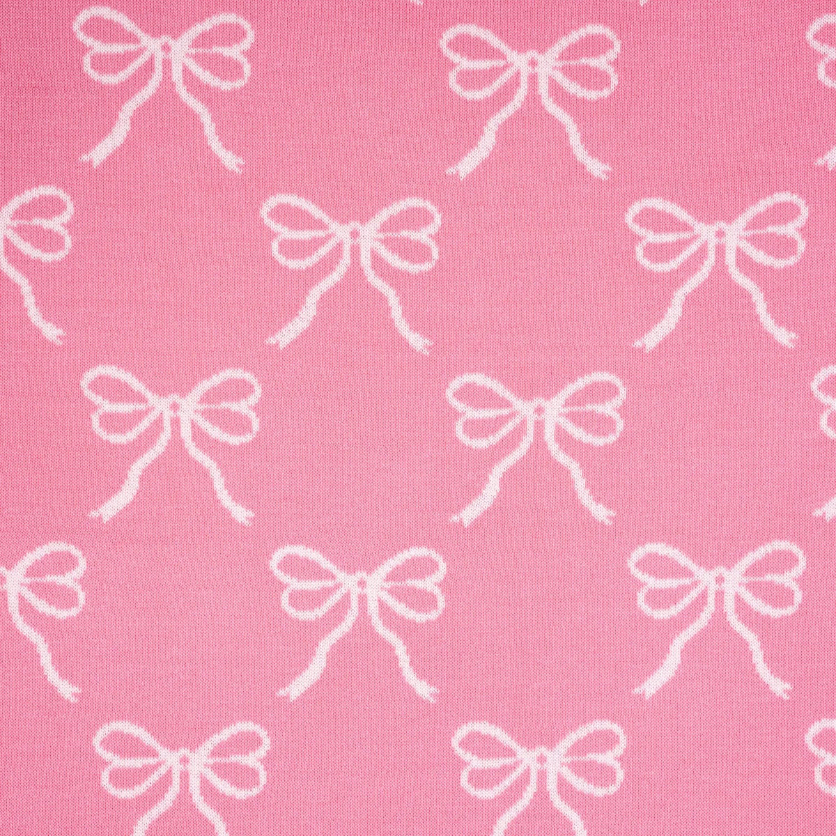 Coquette Bow Jacquard Knit Baby Blanket