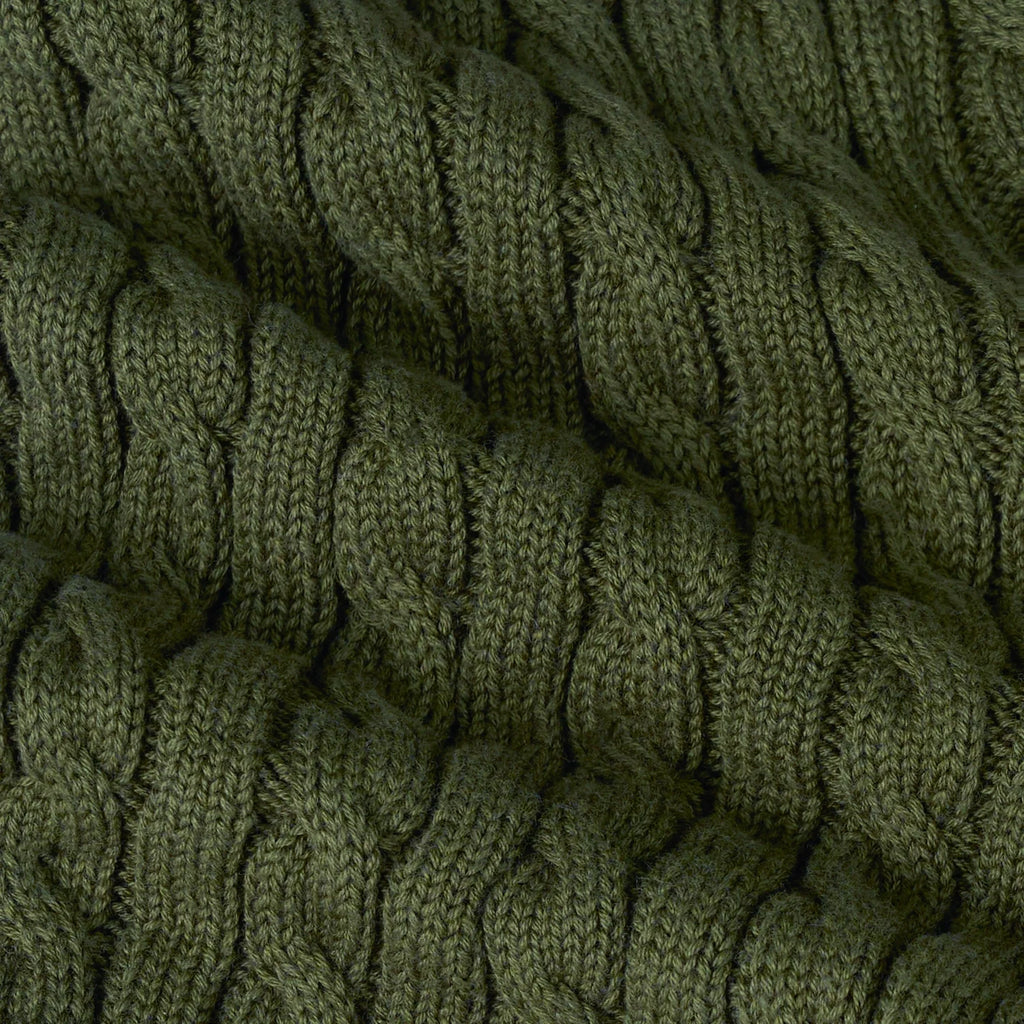 Cable Knit Short in Forest Green
