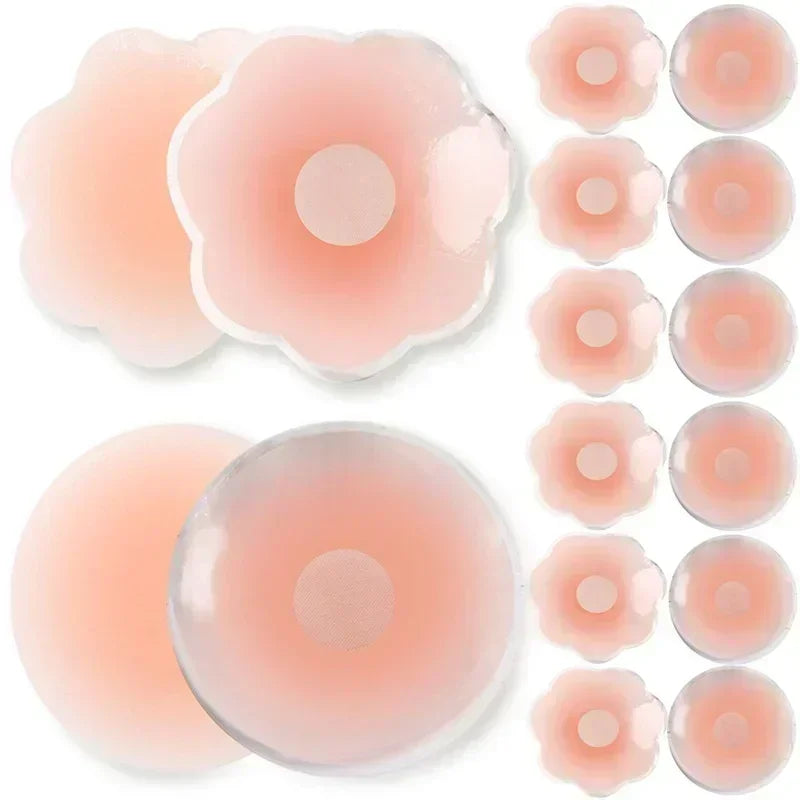 2-24PCS Invisible Self Adhesive Chest Paste Reusable Sticker Breast Petal Strapless Lift Up Bra Pad Silicone Petal Nipple Cover