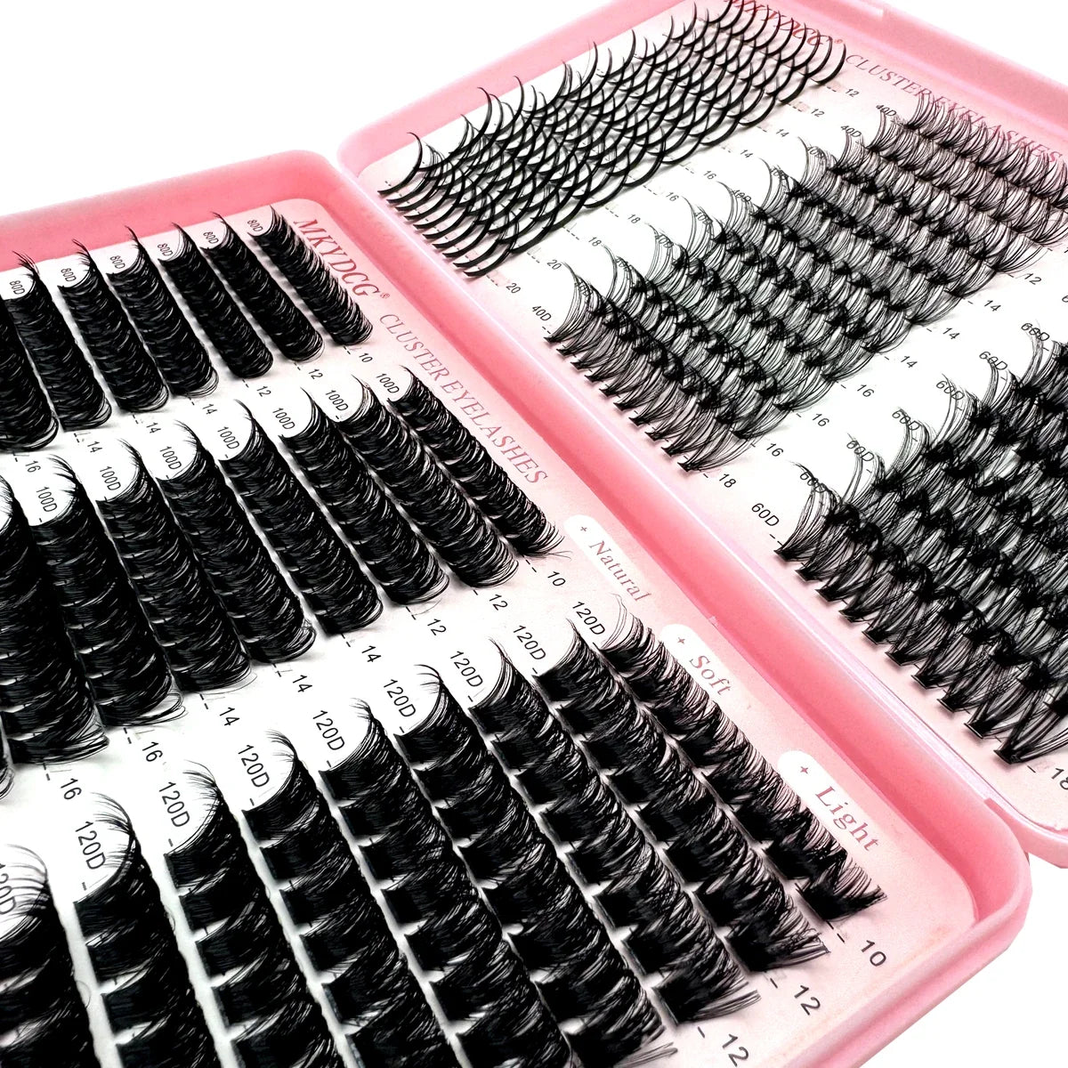 60D-100D Cluster Eyelash Extensions with Lash Spikes Lash Clusters Wispy Eyelashes Clusters Fluffier Individual Lashes Clusters