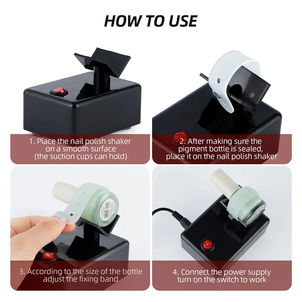 Electric Nail Polish Shaker Gel Nail Polish Tattoo Ink Paint Shaking Mixer Device Liquid Bottle Anti Caking Shaking Machine
