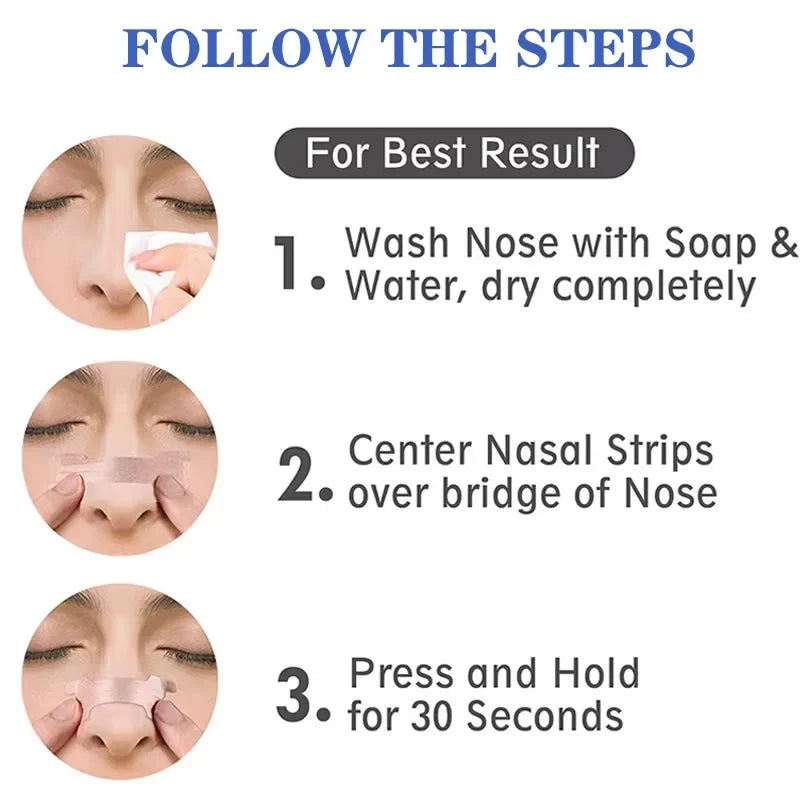 100/200/300pcs Breathing Good Sleeping Patches Breath Nasal Strips Right Way Stop Snoring Anti Snore Nose Strip Easier Better