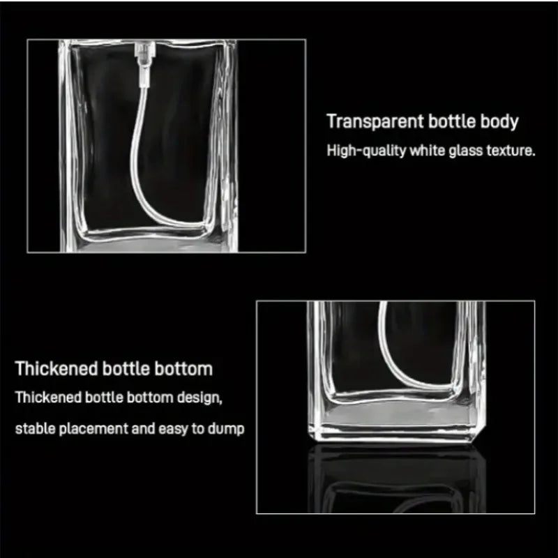 30ml Glass Perfume Bottles Empty Refillable Clear Travel Spray Atomizer Container Portable Perfume Bottle for Women Men Home Use