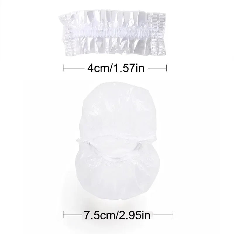 100/200/300PCs Transparent Disposable Waterproof Ear Covers Elastic Earmuffs for Hair Dye Protective Shower Earmuffs for Salon