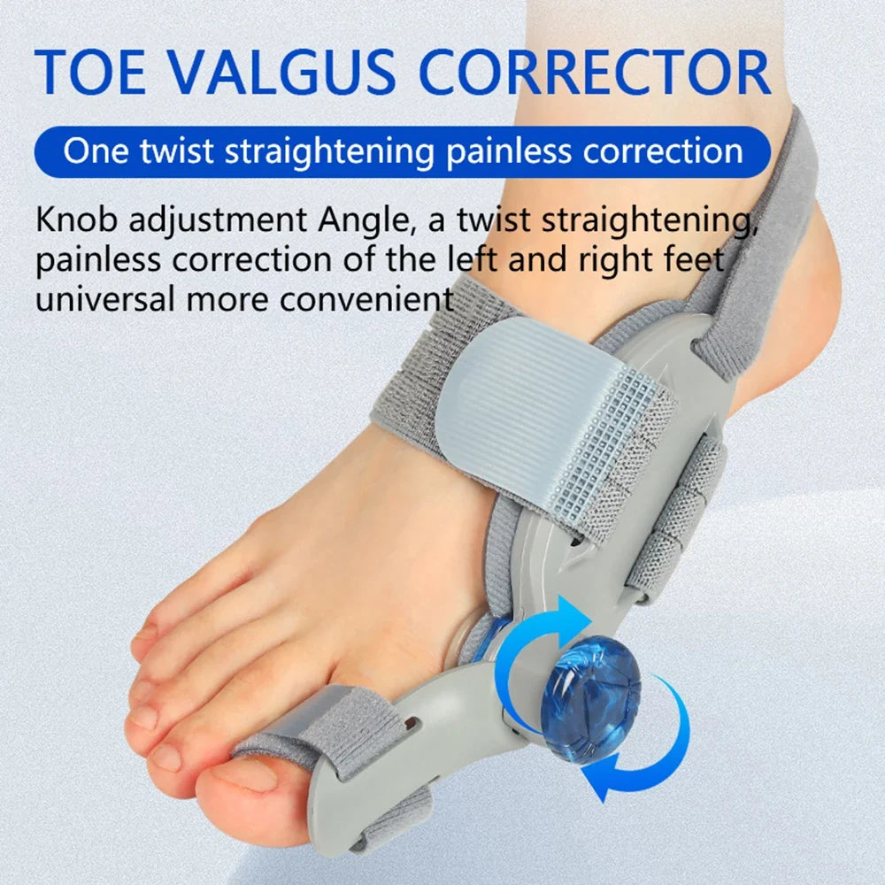 1/2 PCS Bunion Corrector Foot Hallux Valgus Braces Rotatable Toe Separator Straightener Adjustable Finger Toe Corrector