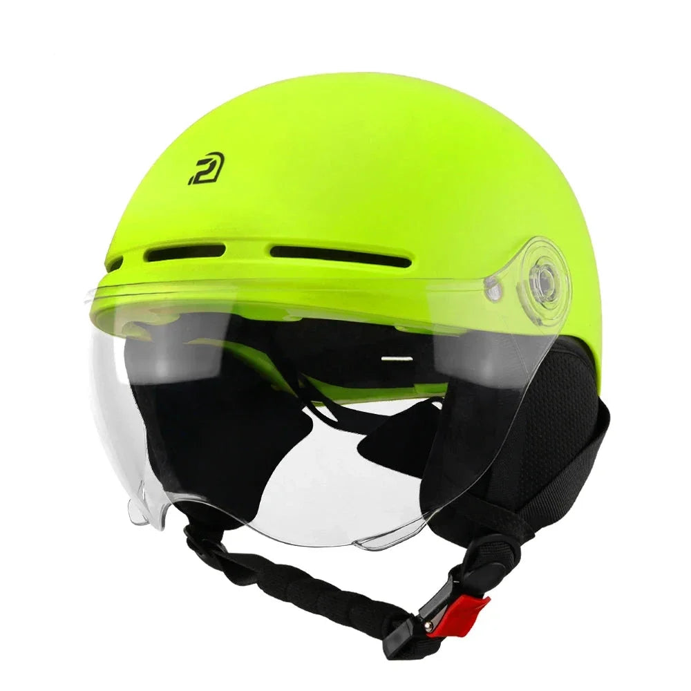 Cycling Helmet with Integrated Goggles and Ear Protection
