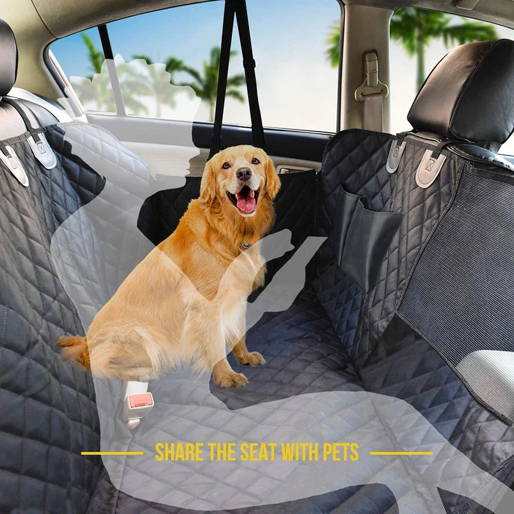 1PC Winter Dog Seat Cover for Back Seat, Waterproof with Mesh Window, Scratch Prevent Anti-slip Dog Car Hammock, Standard