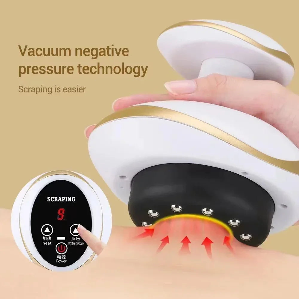 Electric Massage Meridian Brush Universal Body Dredging Cupping Scraping Instrument  Abdominal And Back Massager For Home