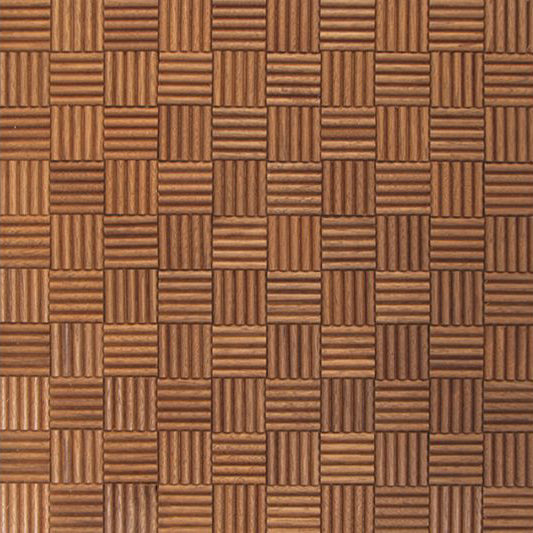 Sapele Madlen Mesh-mounted Wood Mosaic Wall Tile - Livfloors Collection