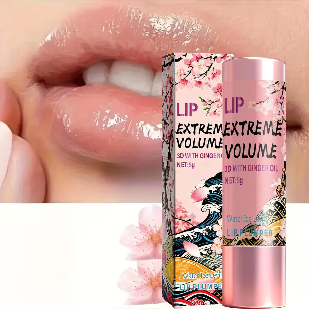 Lip Extreme Volume 3D Cream with Ginger Oil for Plumping & Moisturizing, Day & Night Use, Non-Sticky Smooth Lips.