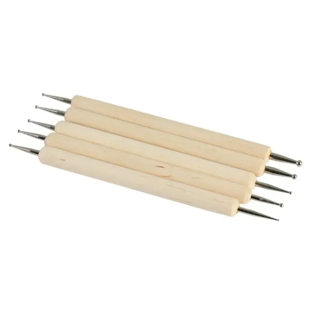 Dotting Tools Set for Nail Art Dotting Pen Set Pro 2-Way Wooden Painting DIY Manicure Salon Decoration Dotting Tools