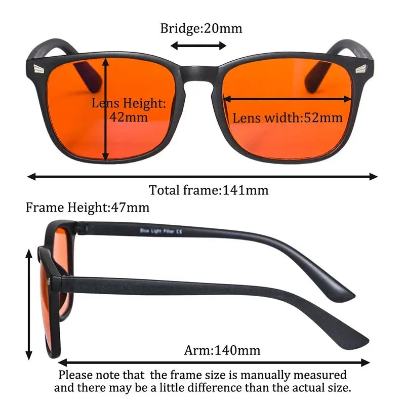 SHINU Computer glasses man blue light glasses Orange lenses clear lens gaming eyeglasses prescirption custom men's grade glasses
