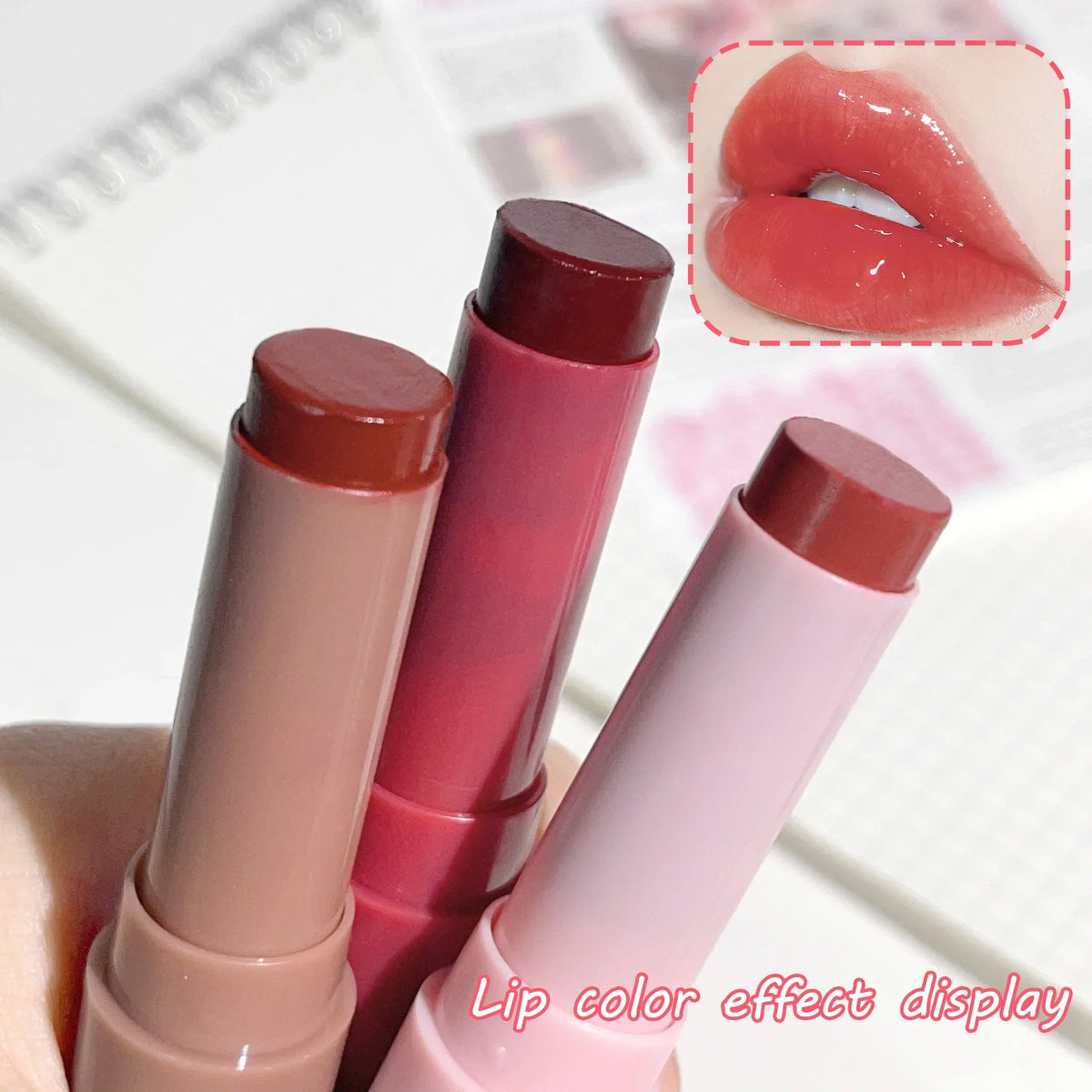 3 piece set Moisturizing, Hydrating, Lightening lip lines, Color rendering, Long-lasting makeup, Nourishing lip set