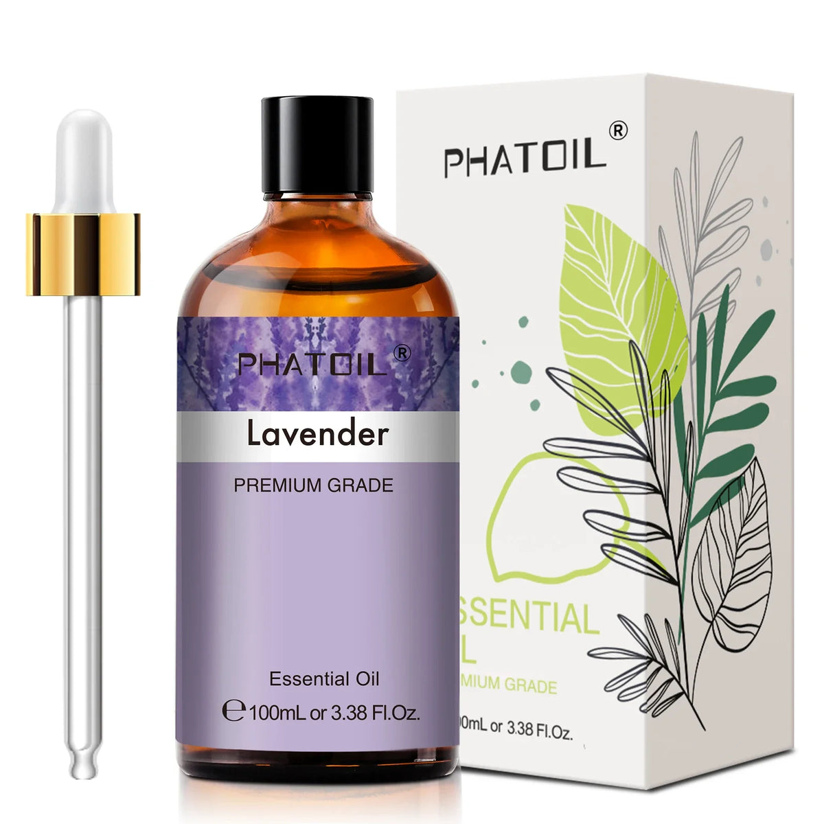 PHATOIL 100ml Eucalyptus Essential Oil For Skin Lavender Vanilla Jasmine Lemon Bergamot Aroma Oil for Aromatherapy Candle Making