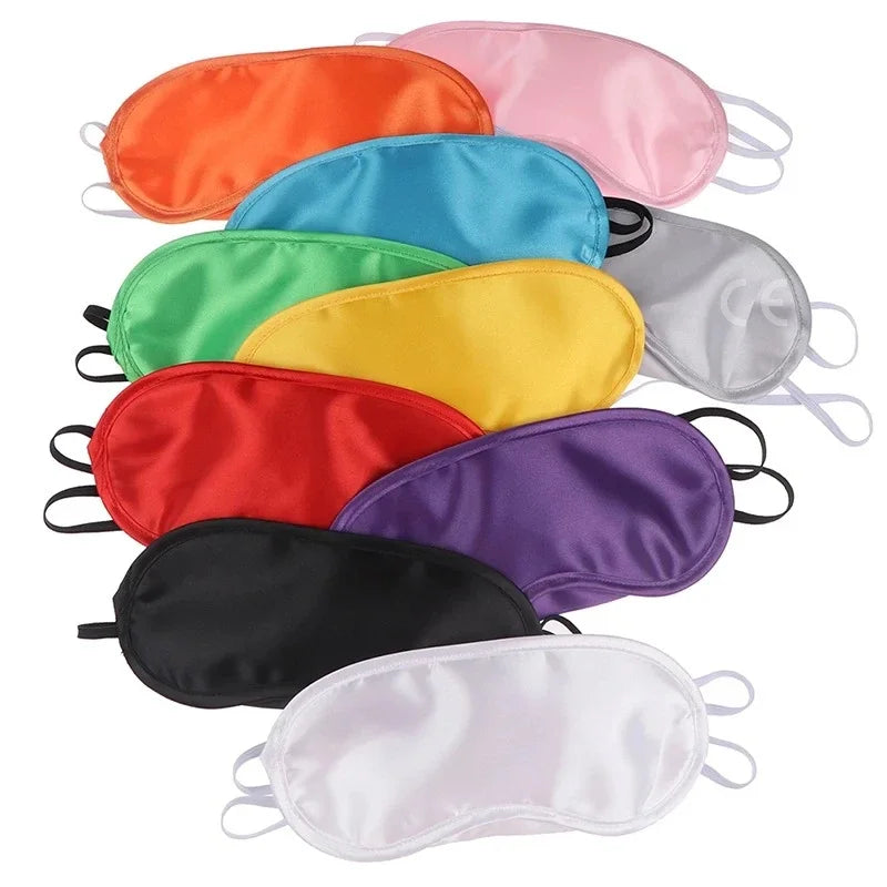 1PC Silk Sleep Eye Mask Padded Shade Eye Cover Patch Sleeping Mask Eyemask Blindfolds Travel Relax Rest Women Men