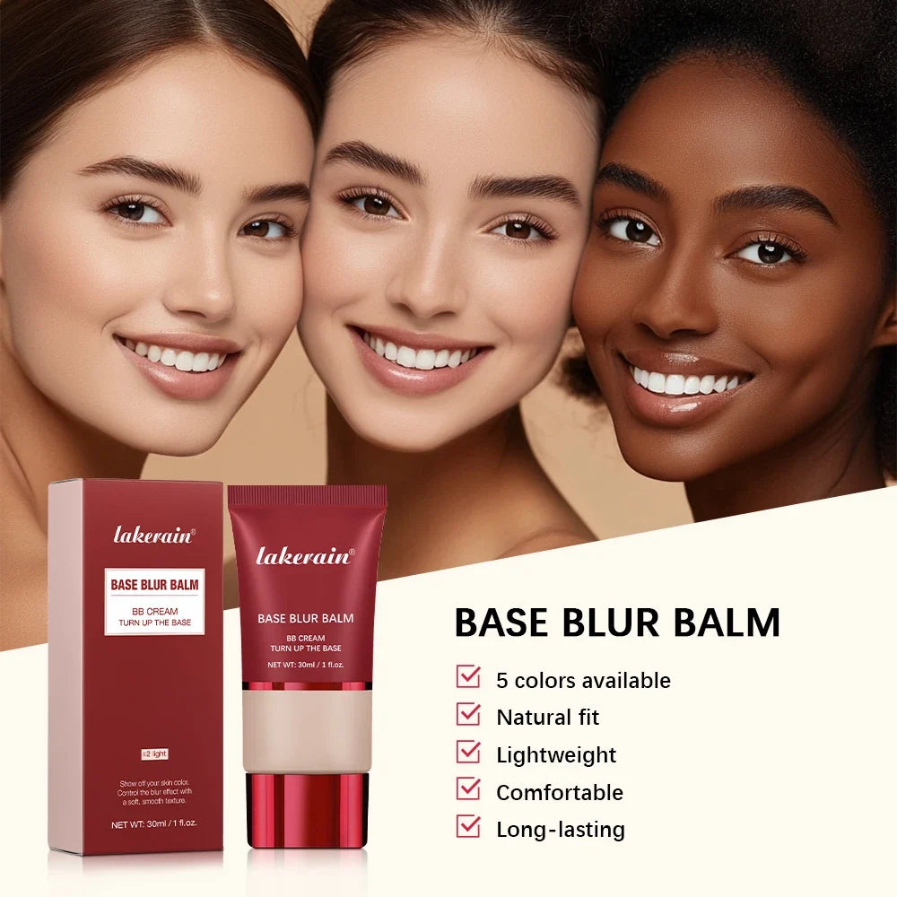 Matte Foundation Base Blur Soft Focus Matte Full Coverage Natural Fit Face Makeup Lightweight Long-Lasting Concealer BB Cream