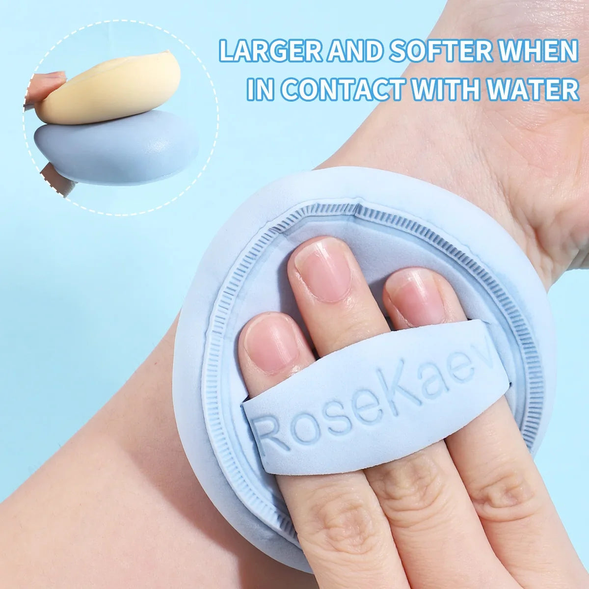 3PCS soft air cushion puff, special makeup for liquid foundation, clear base makeup, wet and dry, storage box for easy storage