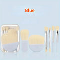 6Pcs Mini Makeup Brushes Set With Box Portable Cosmetic Powder Foundation Blush Blending Concealer Make Up Brushes Makeup Tool