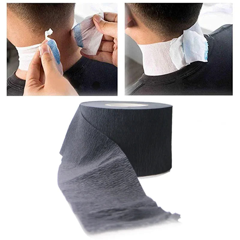 5 Roll/Pack Hair Cutting Accessory Neck Paper Adjustable Barber Dedicated Salon Hairdressing White Black Neck Strips