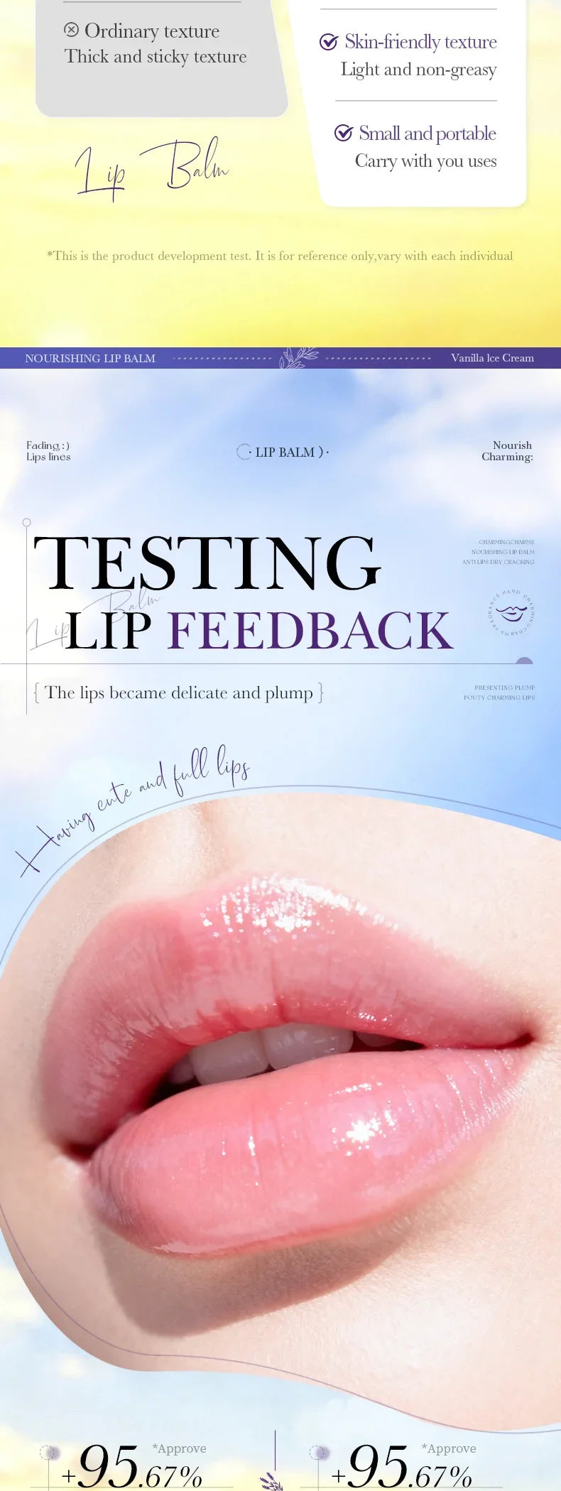 Vanilla Coconut Lip Balm 3.8g – Sweet Dessert-Inspired Scent, Nourishing and Hydrating Formula for Soft, Smooth Winter Lips