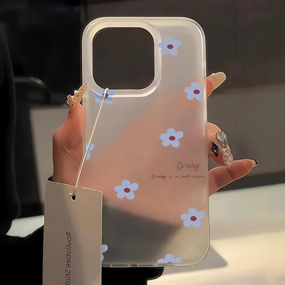 Cute Flower Love Heart Phone Case For iPhone