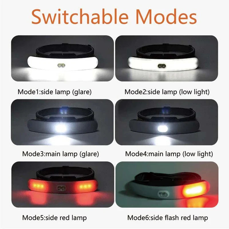 USB Rechargeable LED Headlamp New Headlight for Makeup and Eyelash Extensions  LED Eyelash Extension Waterproof Lamp USB Light