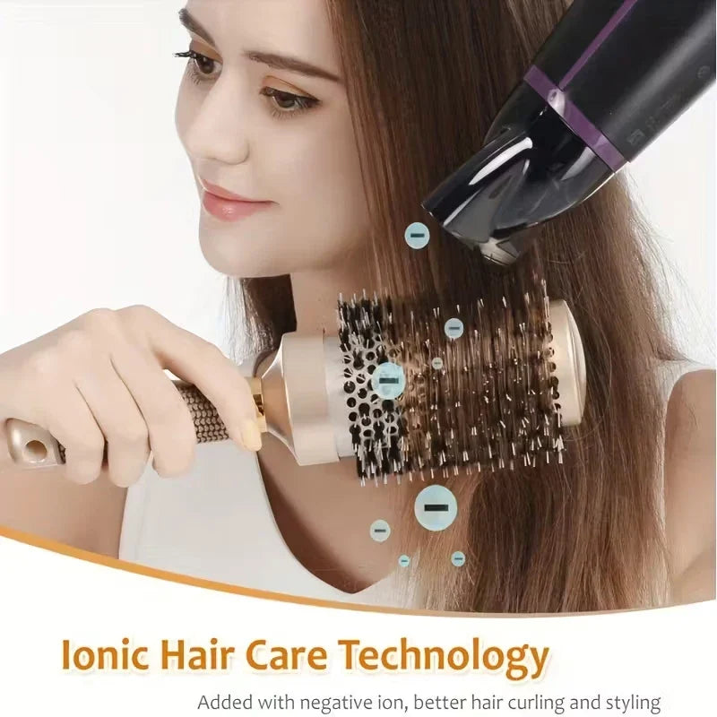 4 Sizes Heat Conductive Aluminum Barrel Volumizing Curling Styling Brush with Air Vents Thermal Ceramic Boar Bristle Hair Brush