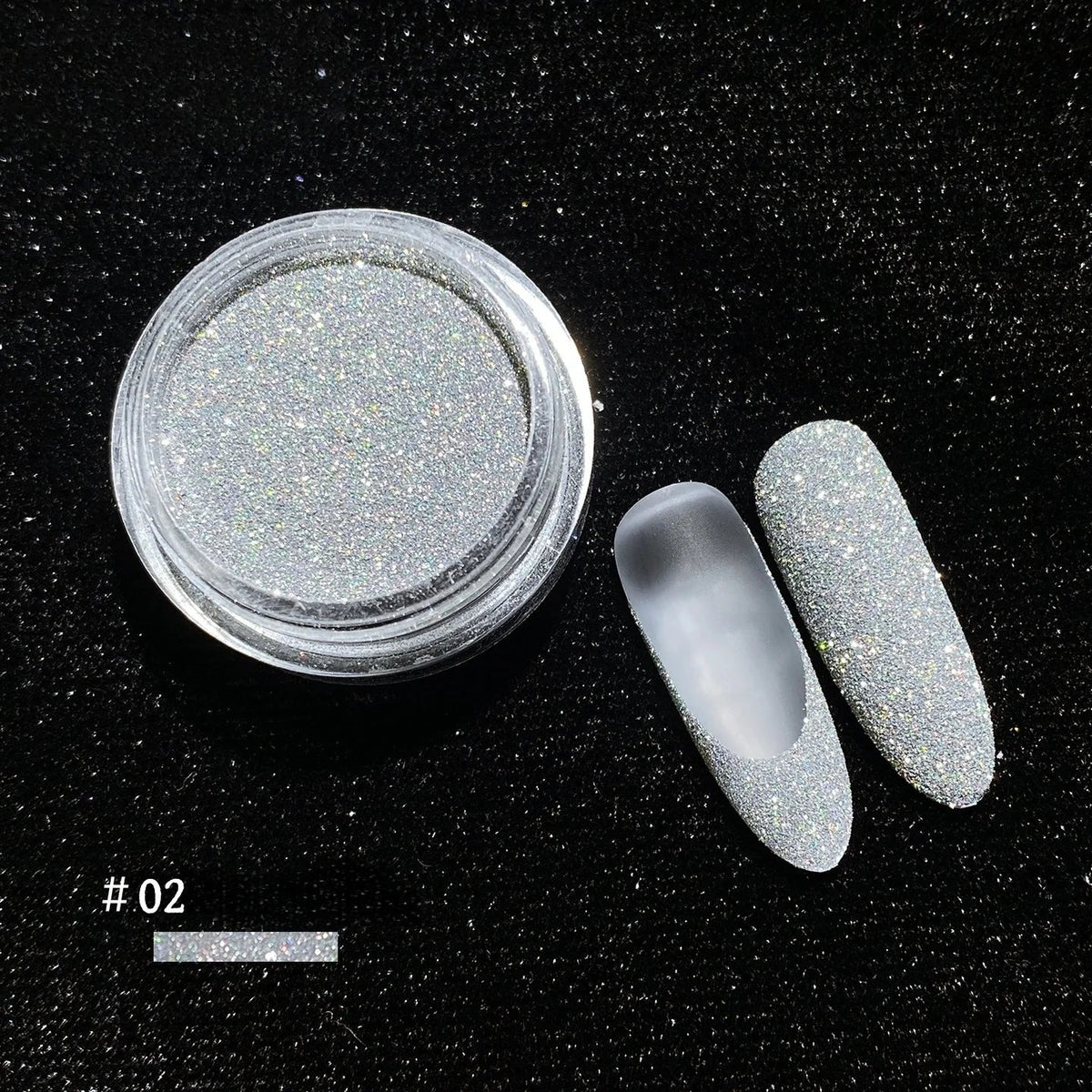 Rhinestone Nail Powder, Includes white and Colorful Laser Water Drill, Mixed Nail Materials, Perfect for Wedding Nails and Salon