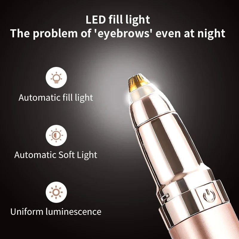 2026 New Electric Eyelash Curler 2-in-1 Dual Head USB Heated Lash Curling Iron Eyebrow Trimmer Beauty Tool for Home Travel