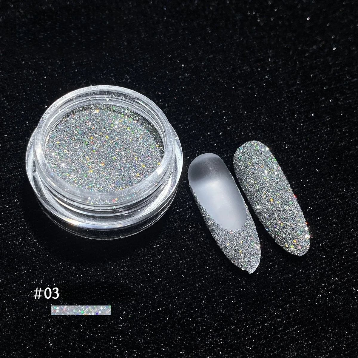 Rhinestone Nail Powder, Includes white and Colorful Laser Water Drill, Mixed Nail Materials, Perfect for Wedding Nails and Salon