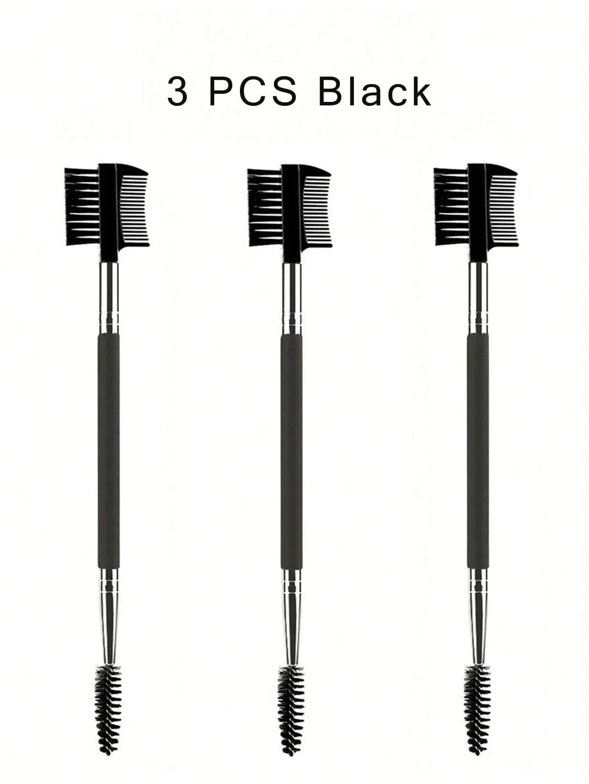 1/2/5PCS 3 Head Eyebrow Eyelash Shaper Double Head Brush Makeup Grooming Tool Cosmetic With 3 Different Spoolie Brushes