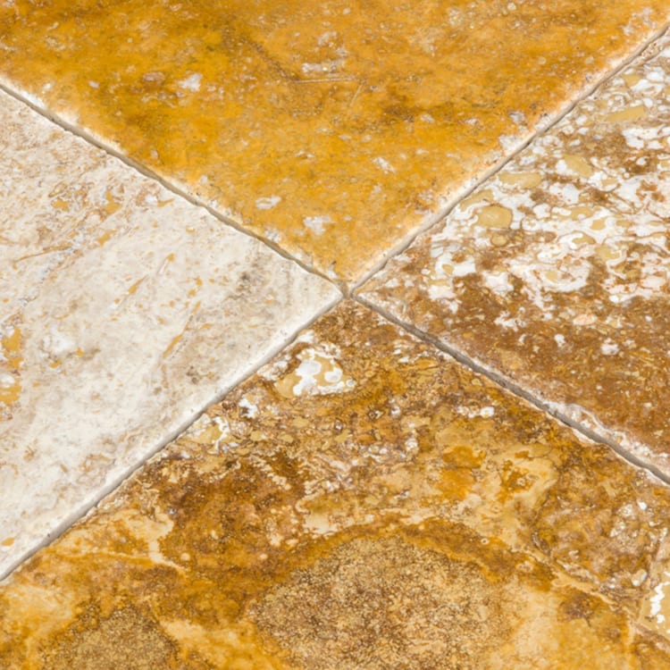 Scabos Travertine Tile Brushed and Chiseled Floor and Wall Tile - Livfloors Collection