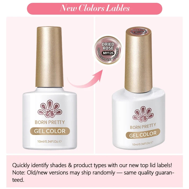 BORN PRETTY 10ml Water Light Cat Magnetic Gel for Autumn Winter Naills Semi Permanent Soak Off UV Gel Manicure Nail Art Varnish