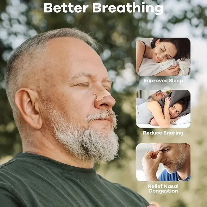 Breathable Ventilation Nasal Strips for Snoring Aid Right Aid Sleeping Nose Patch Physical Expansion Pads for Better Airflow